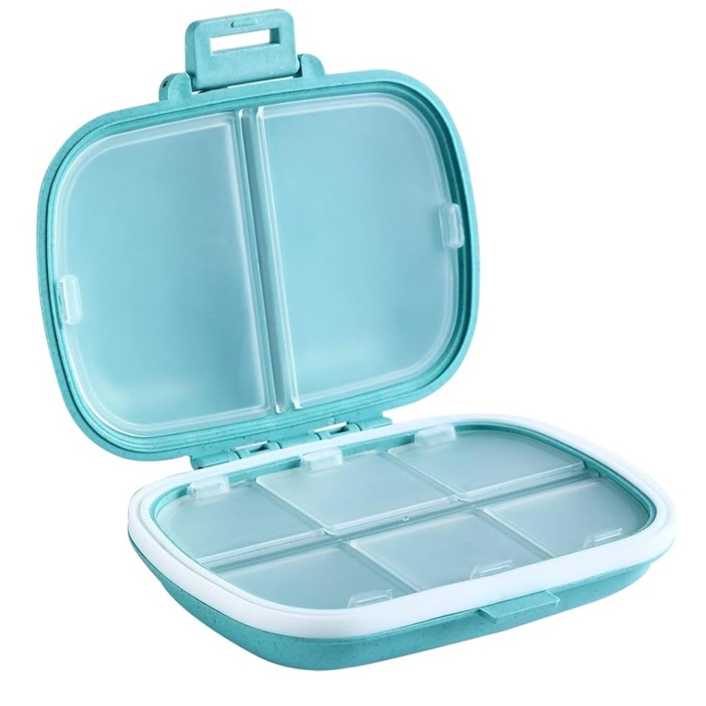 Holii Travel Pill Organizer, 8 Compartments Portable Pill Case